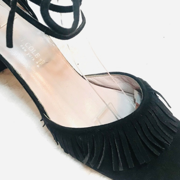 Kenneth Cole made in Italy suede fringe heel 6 - Picture 8 of 8